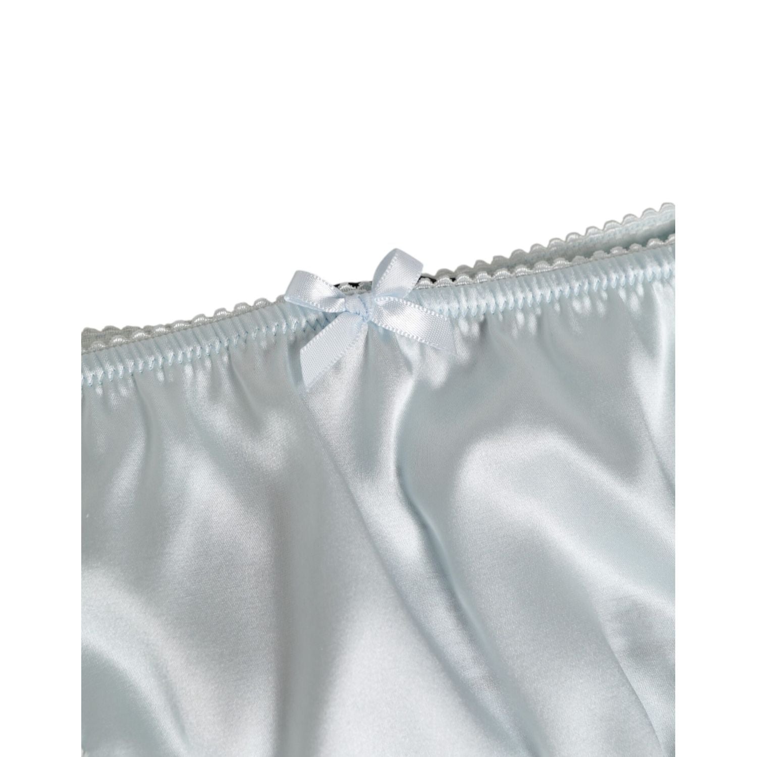 Dolce & Gabbana Gray Silk Satin Floral Lace Panty Brief Underwear