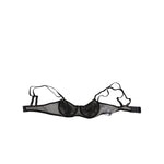 Dolce & Gabbana Black Floral Underwired Balconette Bra Underwear with elegant floral detailing and supportive design, made in Italy.