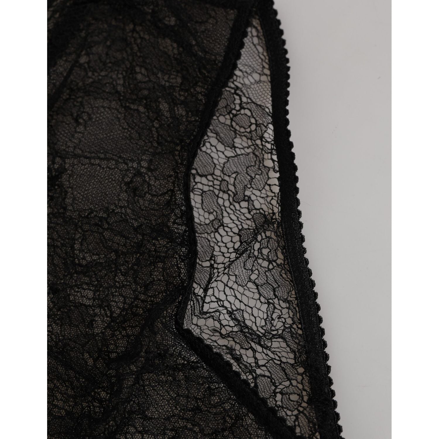 Dolce & Gabbana Black Nylon Stretch High Waist Panty Underwear