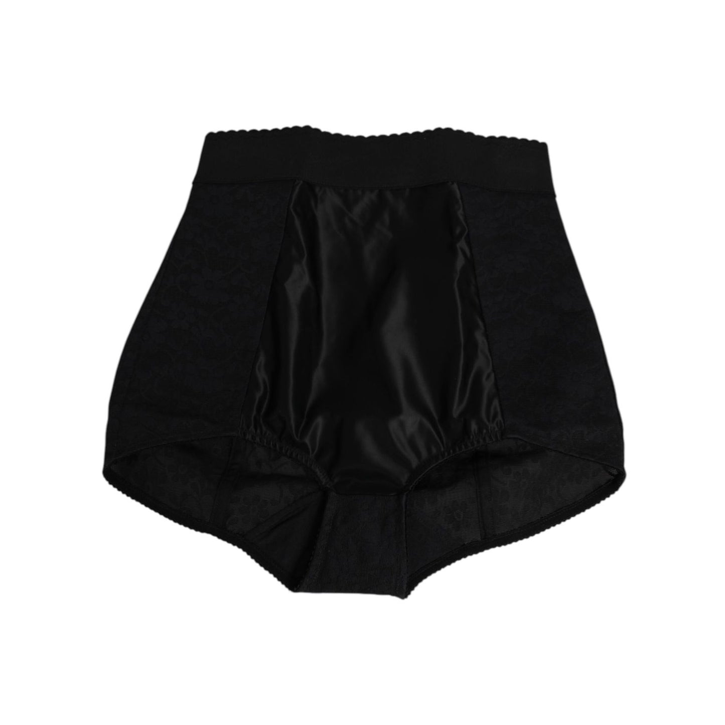 Dolce & Gabbana Black Nylon High Waist Short Panty Underwear