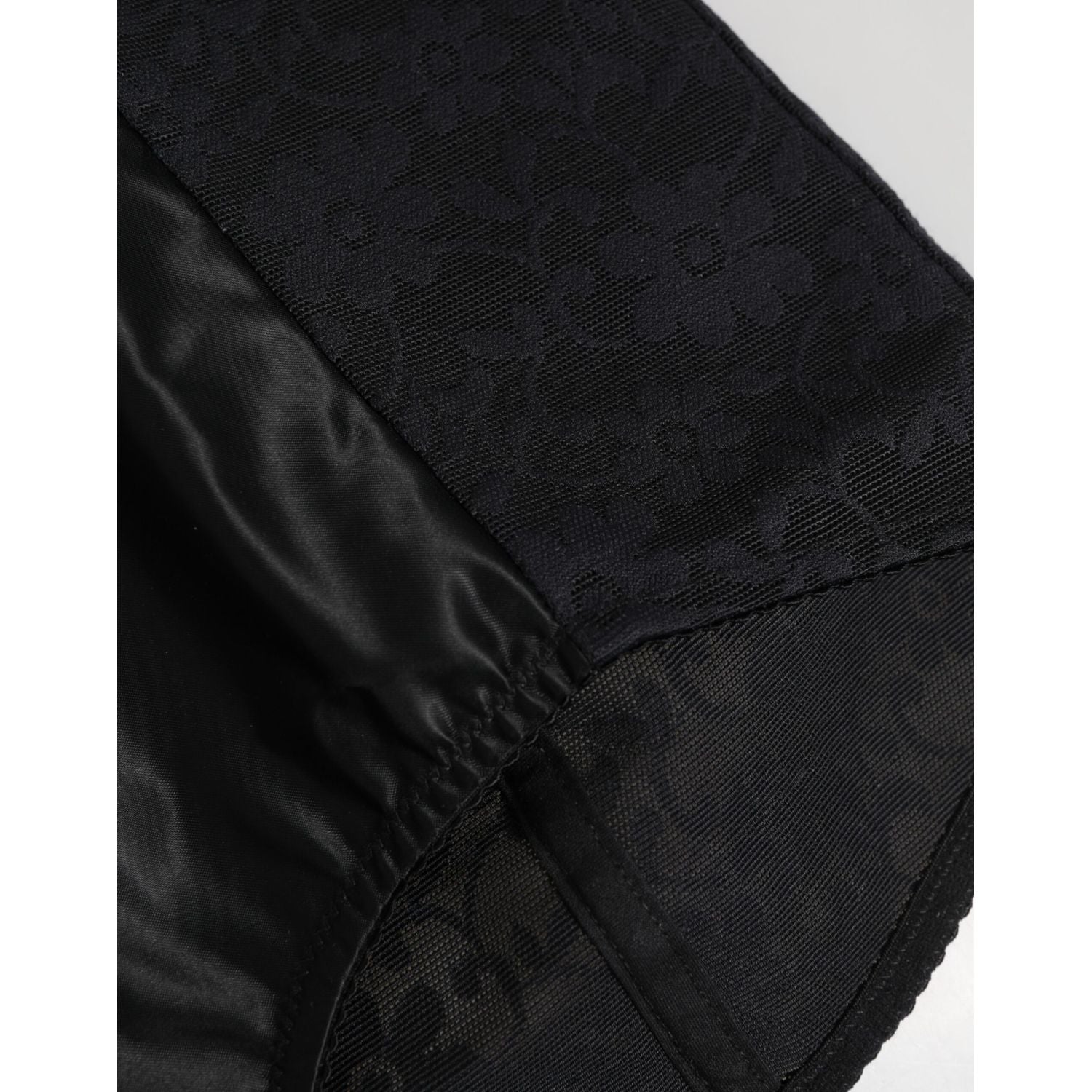 Dolce & Gabbana Black Nylon High Waist Short Panty Underwear