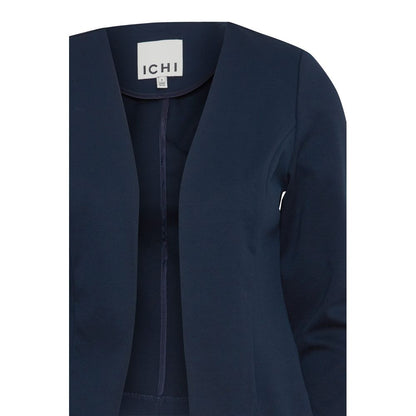 ICHI Blue Polyester Blazer 1728,71956299936,Blazers - Suits & Blazers - Clothing,Blue,Clothing,ICHI,New with tags,Suits & Blazers - Clothing,Women,XXL