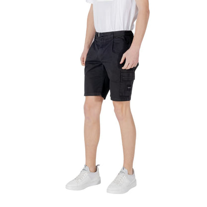Hugo Boss Black Cotton Bermuda Shorts - men's versatile summer attire with comfortable fit, perfect for casual outings and beach days.