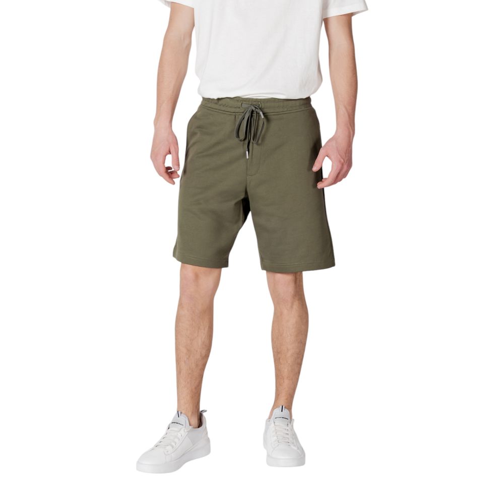 Replay Green Cotton Bermuda Shorts