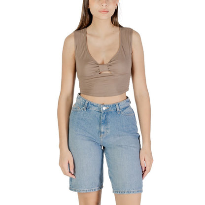 Only Brown Viscose Top