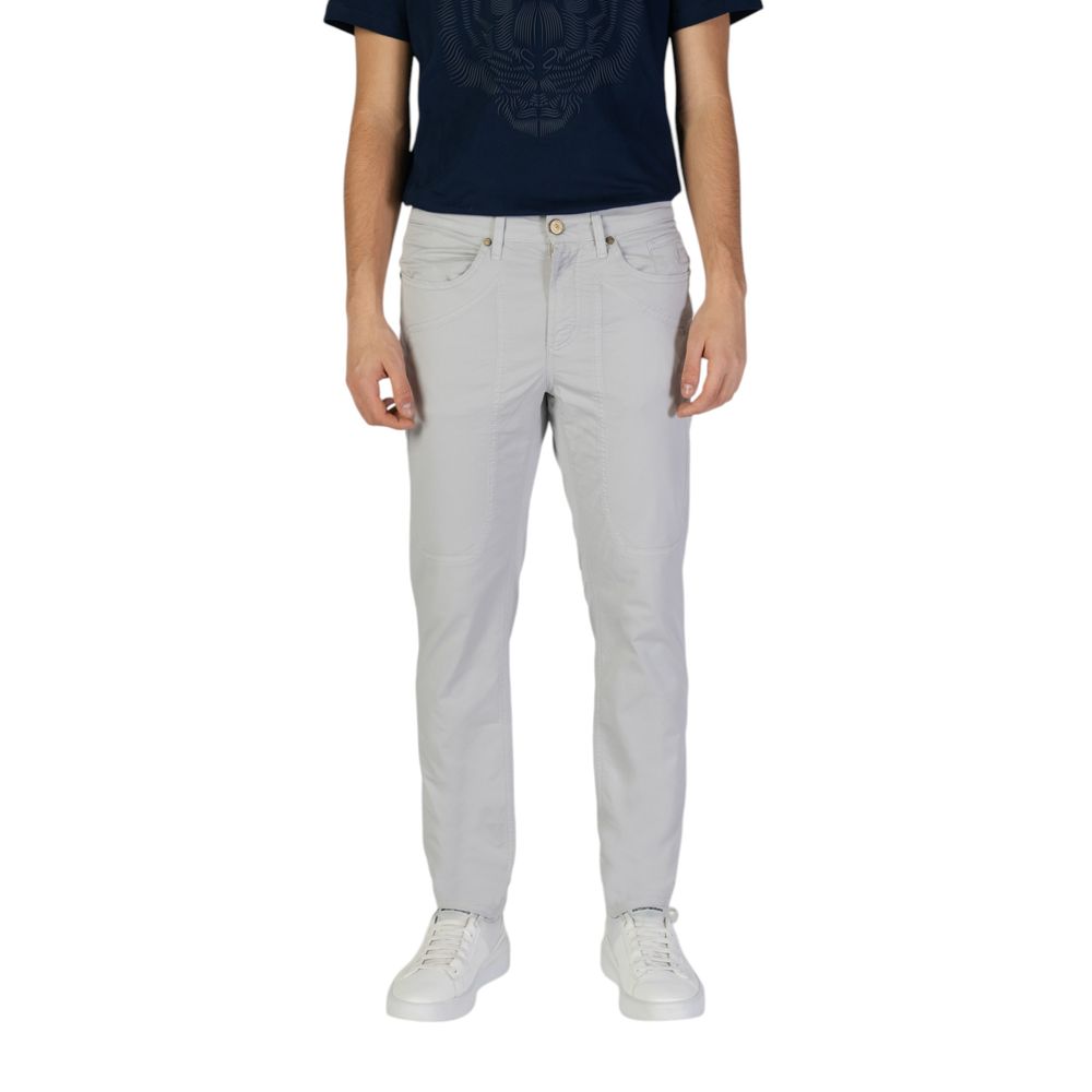 Jeckerson Gray Cotton Skinny Pants