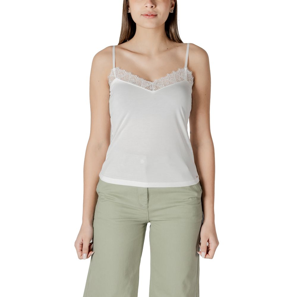 Morgan De Toi White Modal Tank Tops