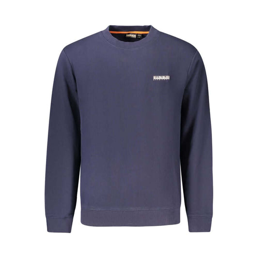 Napapijri Blue Cotton Men Sweatshirt 1728,3XL,67403481248,Blue,Clothing,M,Men,Napapijri,New with tags,S,Sweaters - Clothing,Sweatshirts - Sweaters - Clothing,XL,XXL