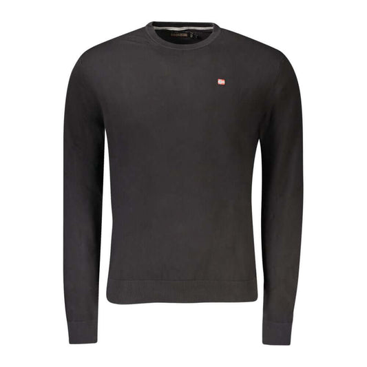 Napapijri Black Cotton Men Sweater 1728,67403481248,Black,Clothing,L,Men,Napapijri,New with tags,Sweaters - Clothing,Sweatshirts - Sweaters - Clothing,XL,XXL