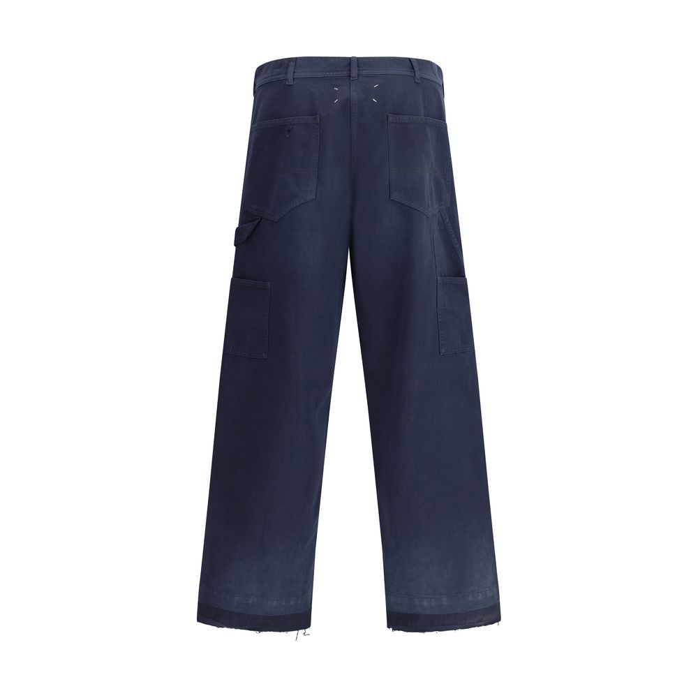 Margiela Blue Cotton Casual Pants