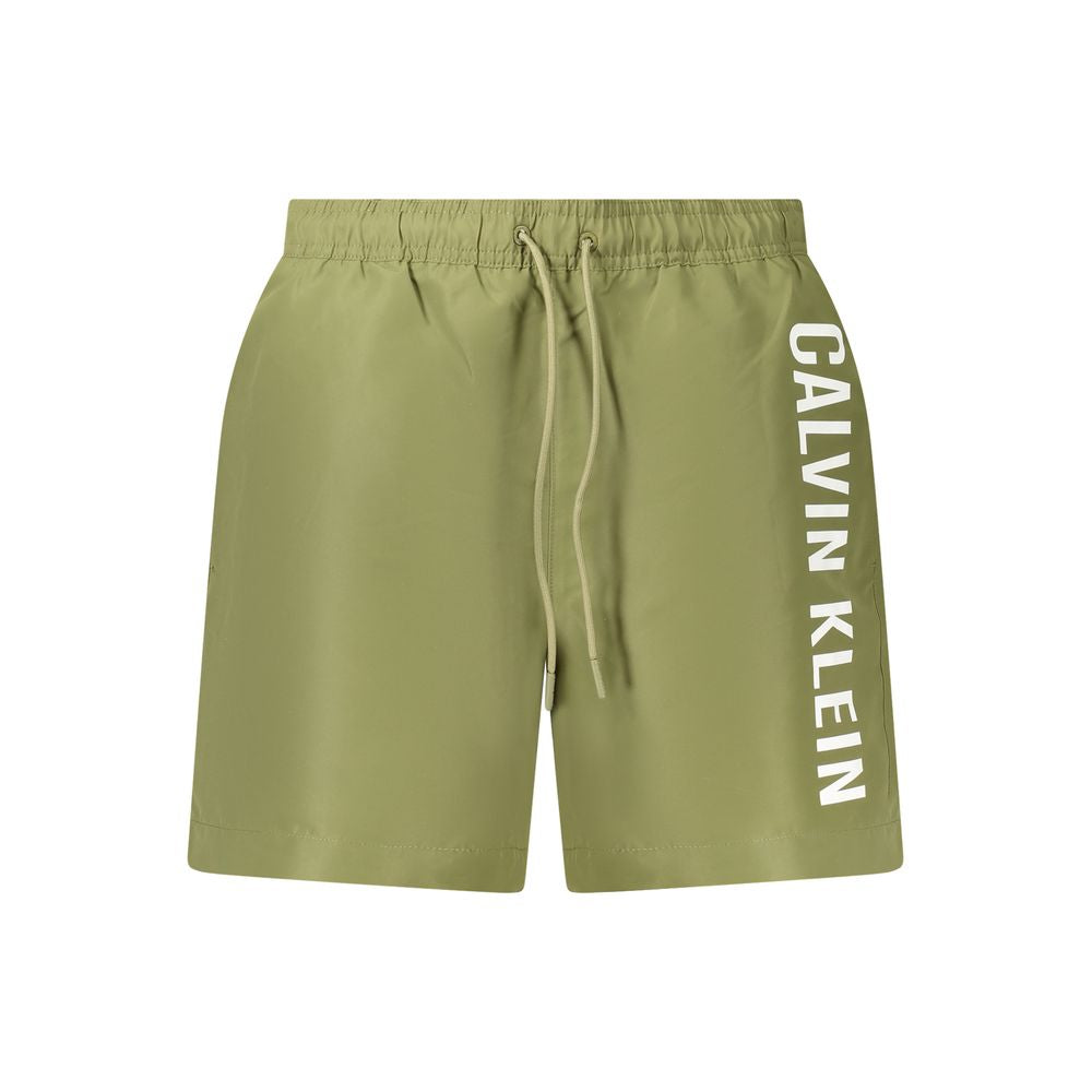 Calvin Klein Verde Polyester Men's Swim Boxer