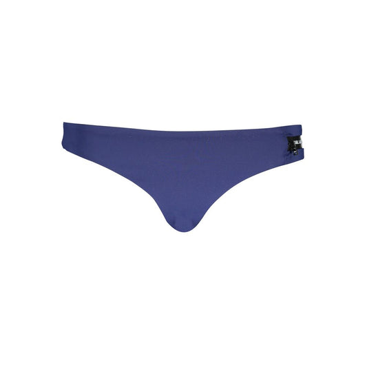 Karl Lagerfeld Blue Elastane Swimwear briefs with lined interior and contrasting details, featuring logo on side.
