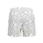 Karl Lagerfeld White Polyester Swimwear with logo, elastic waist, side and back pockets, contrasting details.