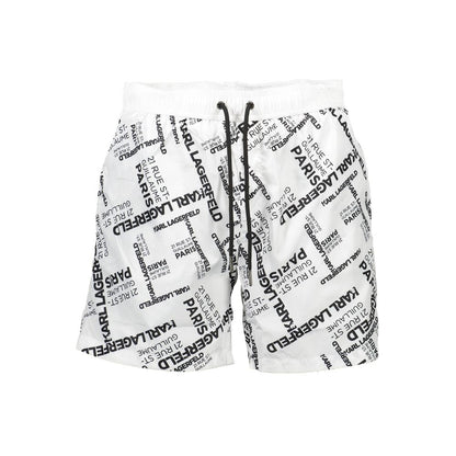 Karl Lagerfeld White Polyester Men's Swim Boxer