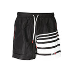 Karl Lagerfeld Black Polyester Swimwear - Medium Swim Boxer with Pockets and Logo Print