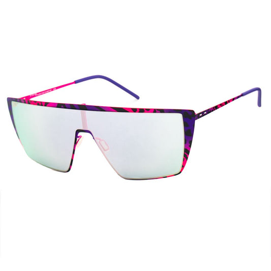 Italia Independent Bicolor Metal Sunglasses with purple and pink frame, silver lenses, size 64/00/135mm for women.