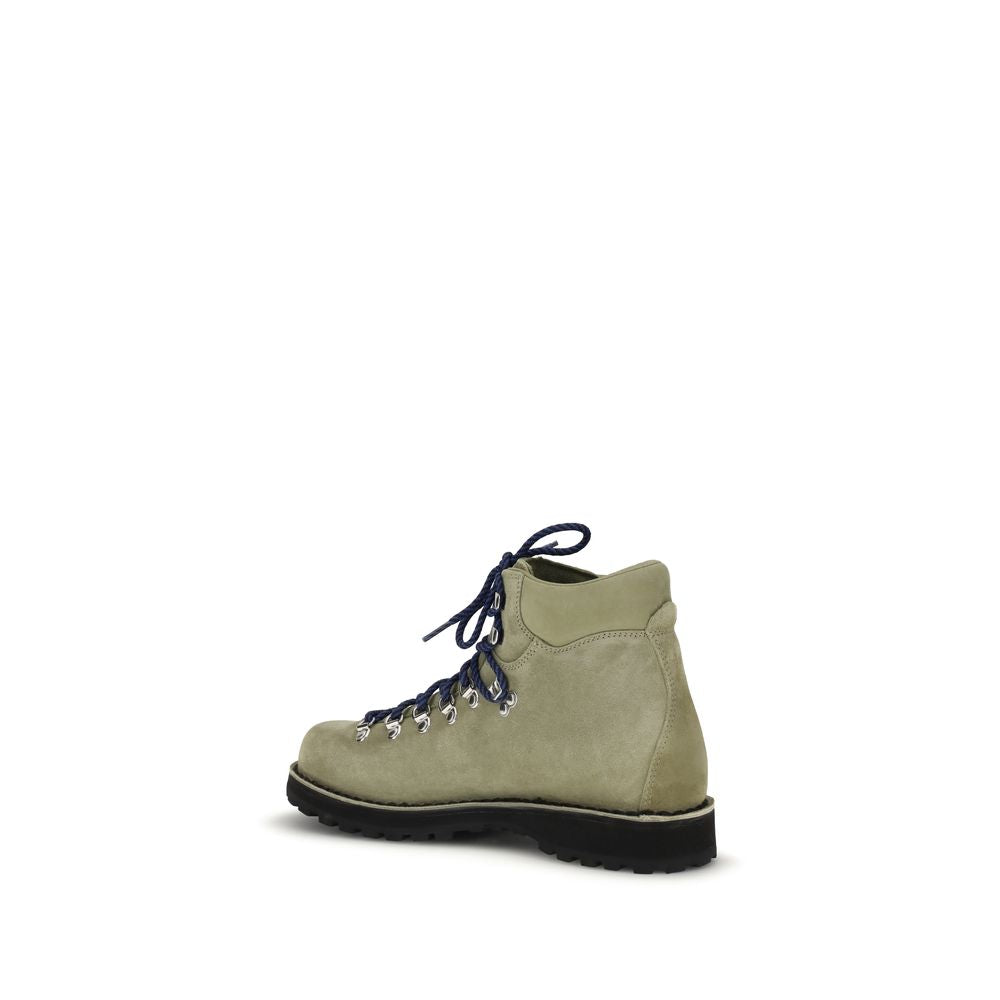 Diemme Green Leather Lace-Up Boots