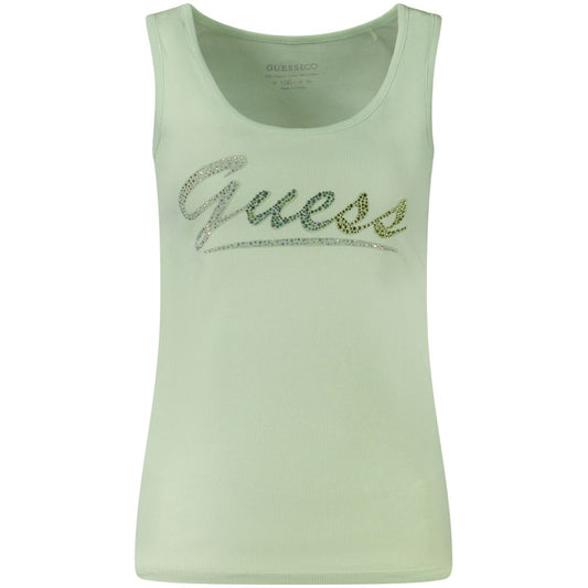 Guess Jeans Verde Organic Cotton Women Tank Top