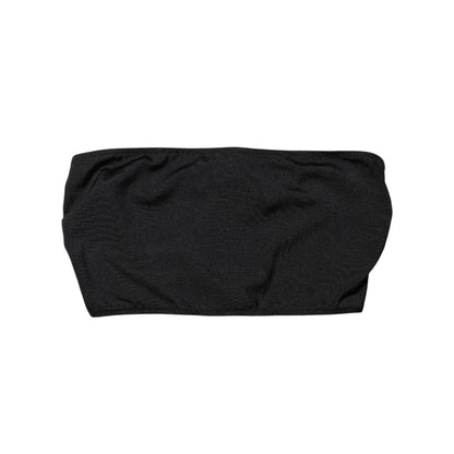 Dolce & Gabbana Black Nylon Blend Bandeau Strapless Tube Top