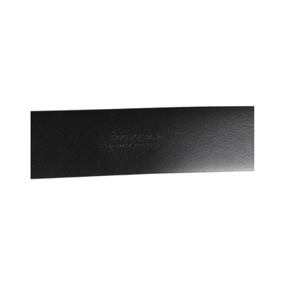 Dolce & Gabbana Black Leather Side Rings Brass Buckle Belt