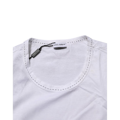 Dolce & Gabbana White Cotton Crew Neck Underwear Tee T-shirt