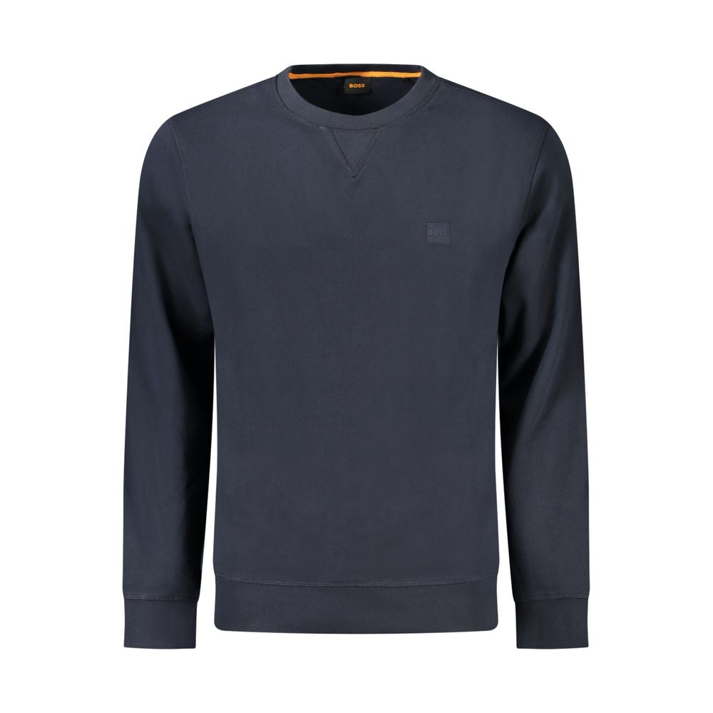 Hugo Boss Blu Cotton Men Sweatshirt