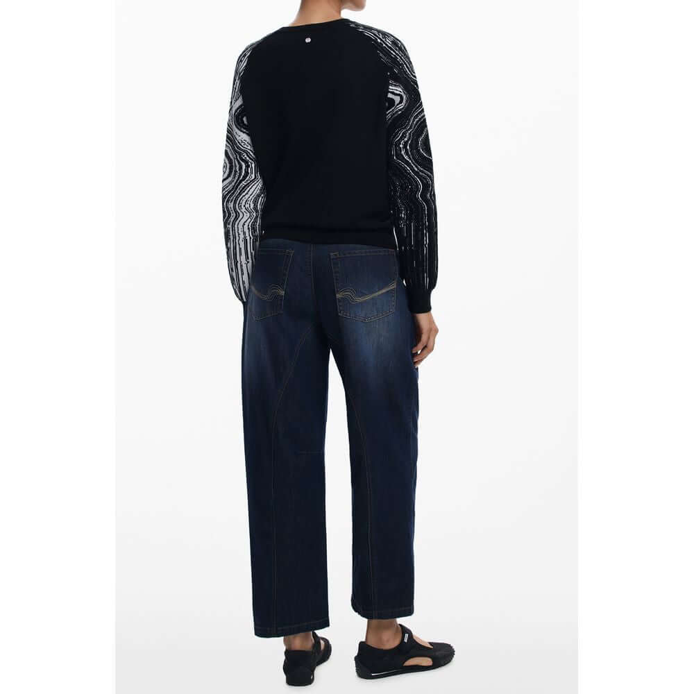Desigual Black Polyester Women Sweater 1728,67403481248,Black,Clothing,Desigual,L,M,New with tags,S,Sweaters - Clothing,Sweatshirts - Sweaters - Clothing,Women,XL,XS