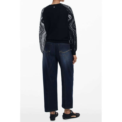 Desigual Black Polyester Women Sweater 1728,67403481248,Black,Clothing,Desigual,L,M,New with tags,S,Sweaters - Clothing,Sweatshirts - Sweaters - Clothing,Women,XL,XS