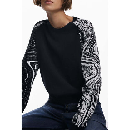 Desigual Black Polyester Women Sweater 1728,67403481248,Black,Clothing,Desigual,L,M,New with tags,S,Sweaters - Clothing,Sweatshirts - Sweaters - Clothing,Women,XL,XS