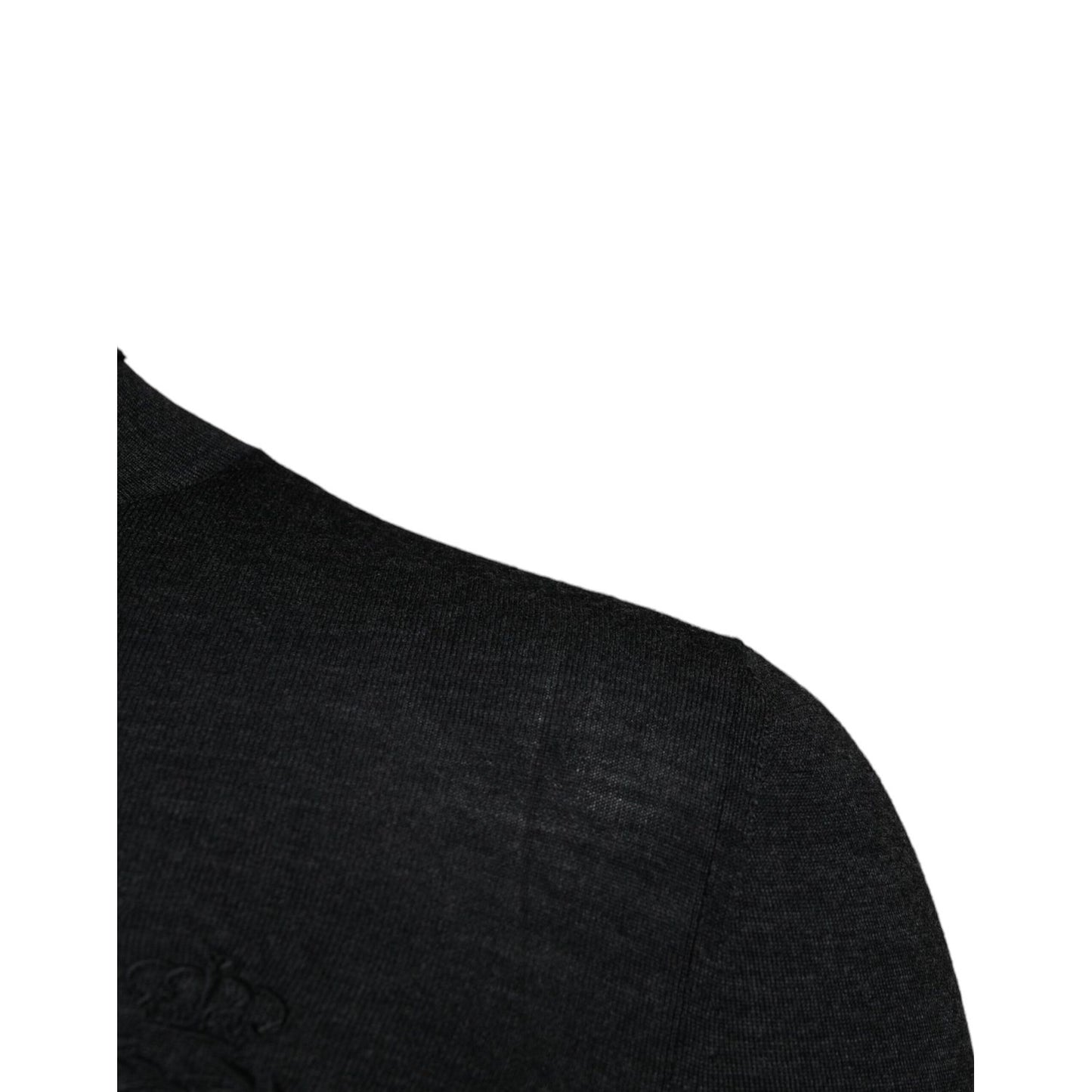 Dolce & Gabbana Black Wool Turtle Neck Men Pullover Sweater