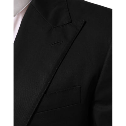 Dolce & Gabbana Black Wool 2 Buttons Suit Men Jacket Blazer
