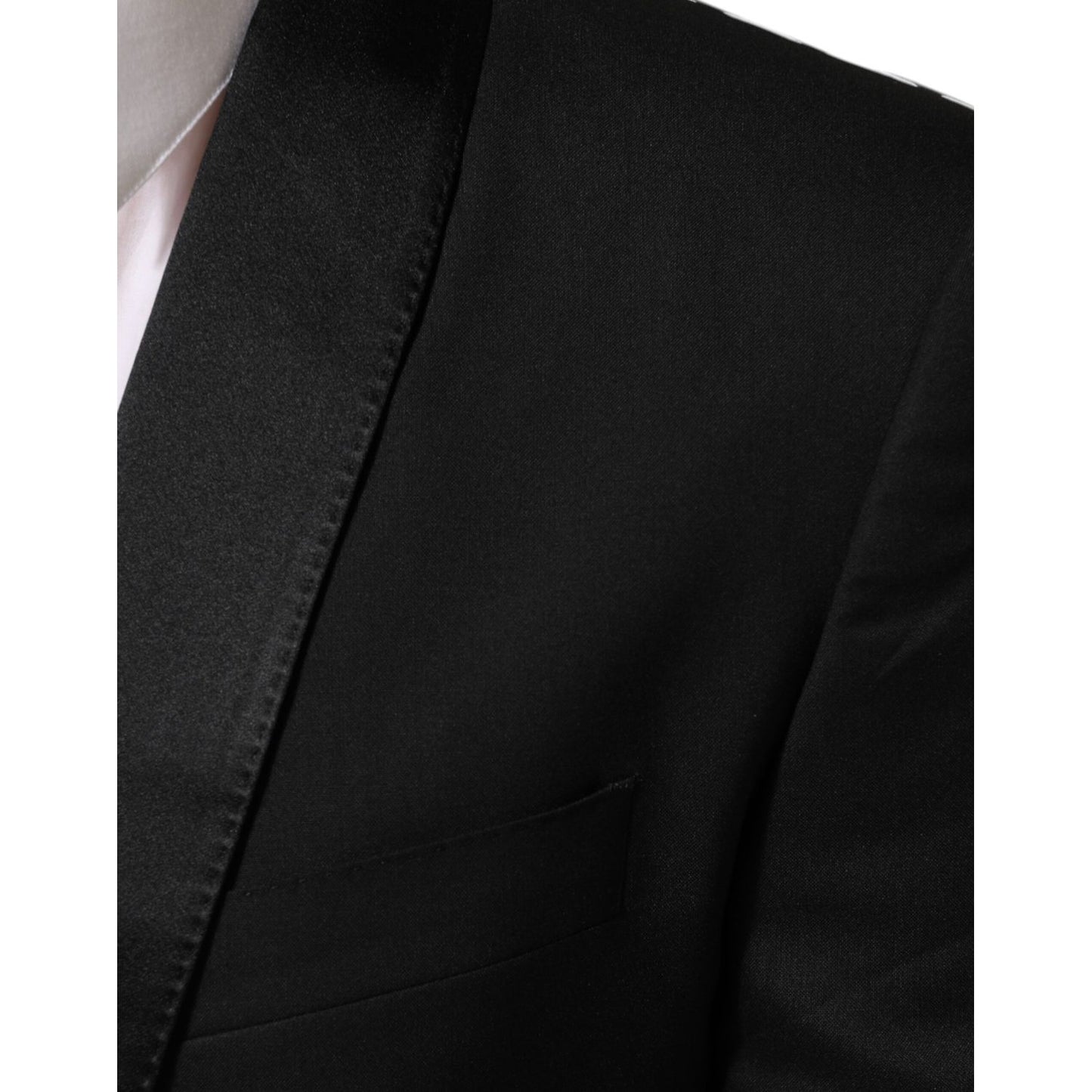 Dolce & Gabbana Black MARTINI 1 Button Suit Jacket Blazer