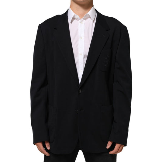 Dolce & Gabbana Black Viscose 2 Buttons Suit Jacket Blazer 1728,67345645728,Black,Blazers - Suits & Blazers - Clothing,Clothing,Dolce & Gabbana,IT60 | 3XL,Material: 05+35%PA+60%VI,New with tags,Suits & Blazers - Clothing,Women