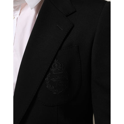 Dolce & Gabbana Black Viscose 2 Buttons Suit Jacket Blazer