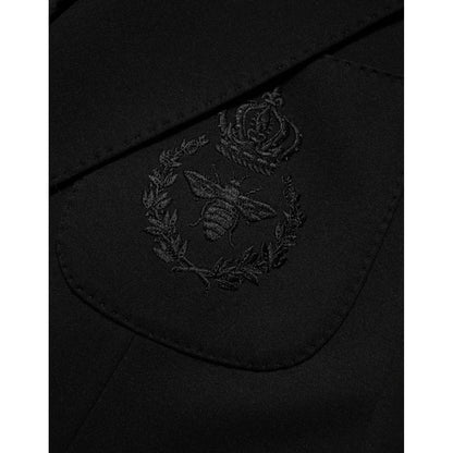Dolce & Gabbana Black Viscose 2 Buttons Suit Jacket Blazer