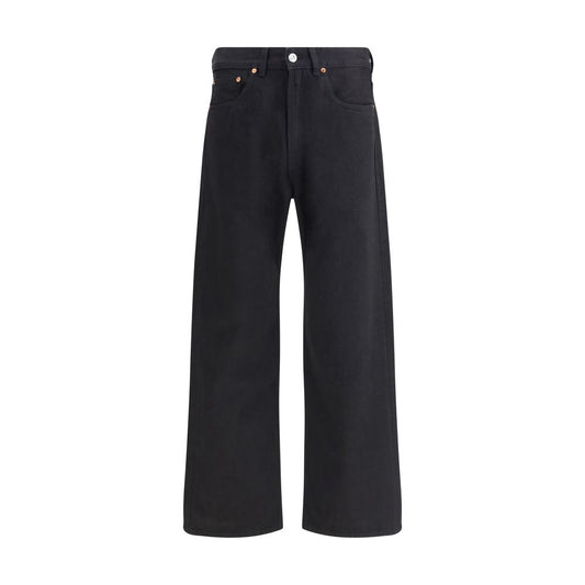 Our Legacy Black Cotton Straight-Leg Jeans