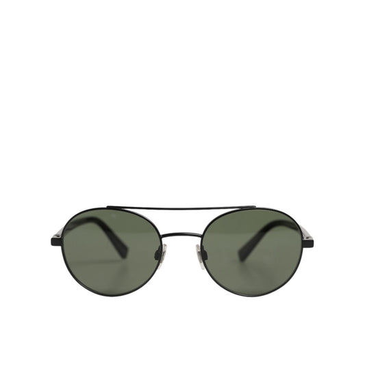Dolce & Gabbana Matte Black Steel Frame Gray Lens Sunglasses