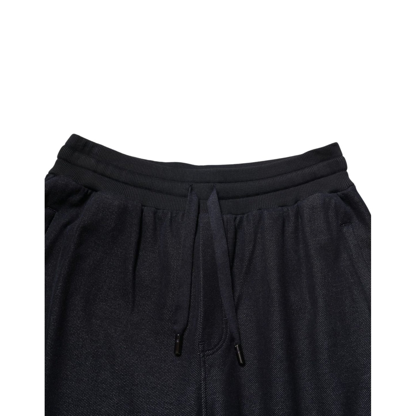 Dolce & Gabbana Black Cotton Blend Drawstring Jogger Jogger Pants
