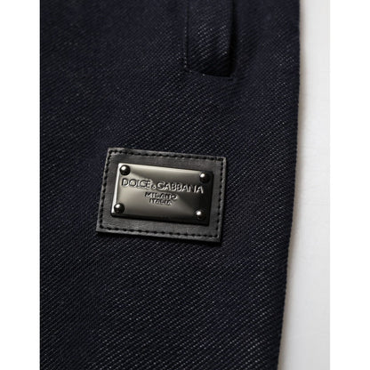Dolce & Gabbana Black Cotton Blend Drawstring Jogger Jogger Pants