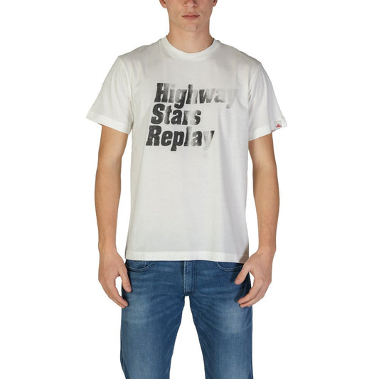 Replay White Cotton T-Shirt 1728,71956299936,Clothing,IT52 | XL,Men,New with tags,Replay,T-Shirts - Clothing,White