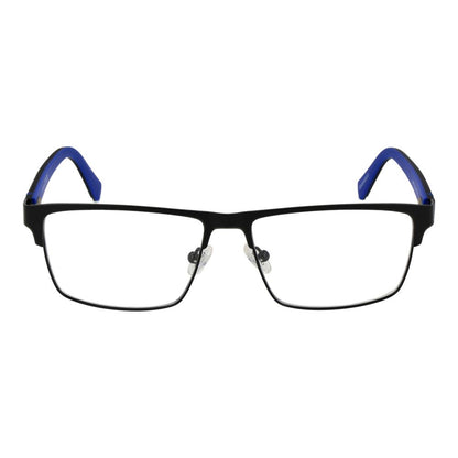 Alt Tag: Guess Black Metal Glasses (Frames) for men, full-rim rectangle style with black metal frame, demo lenses, and spring hinge.
