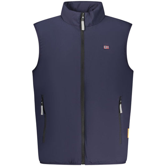 Norway 1963 Blue Polyester Men Jacket with fleece lining and applique logo