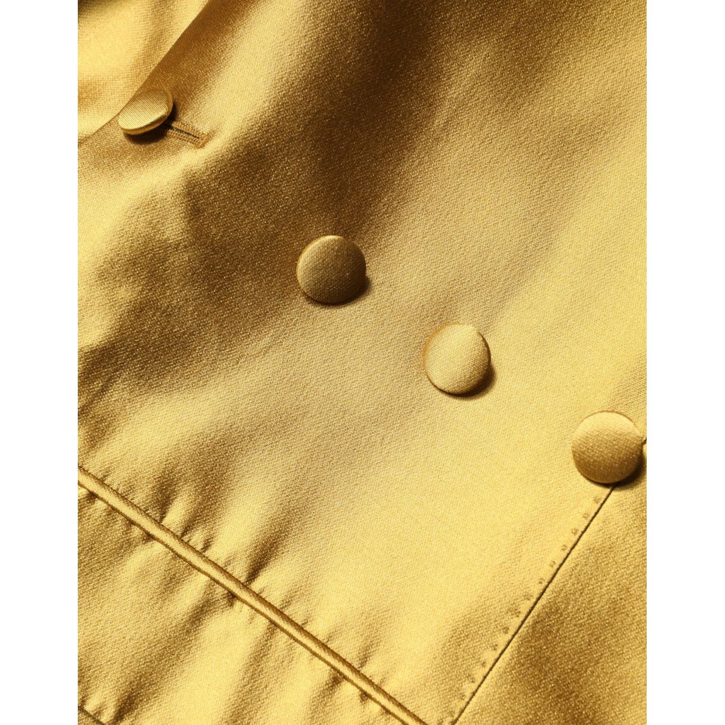 Dolce & Gabbana Gold Satin Long Sleeves Blazer Coat Jacket 1728,67345645728,Blazers - Suits & Blazers - Clothing,Clothing,Dolce & Gabbana,Gold,IT40|S,Jackets & Coats - Women - Clothing,Material: 100% Silk,Preowned / Defect,Suits & Blazers - Clothing,Women