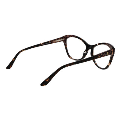 Guess Brown Acetate Glasses (Frames) for women with cat eye style, full-rim acetate frame, brown color, with branded case included.