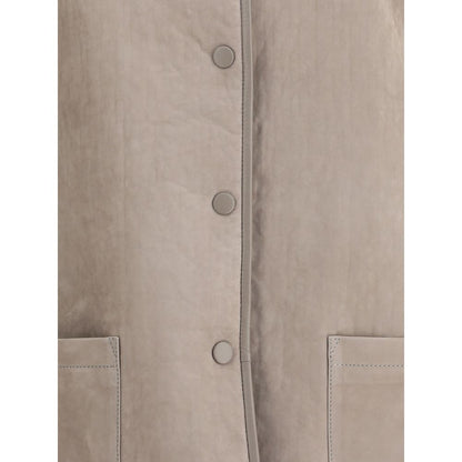 Giorgio Armani Gray Calf Leather Bos Taurus Clothing