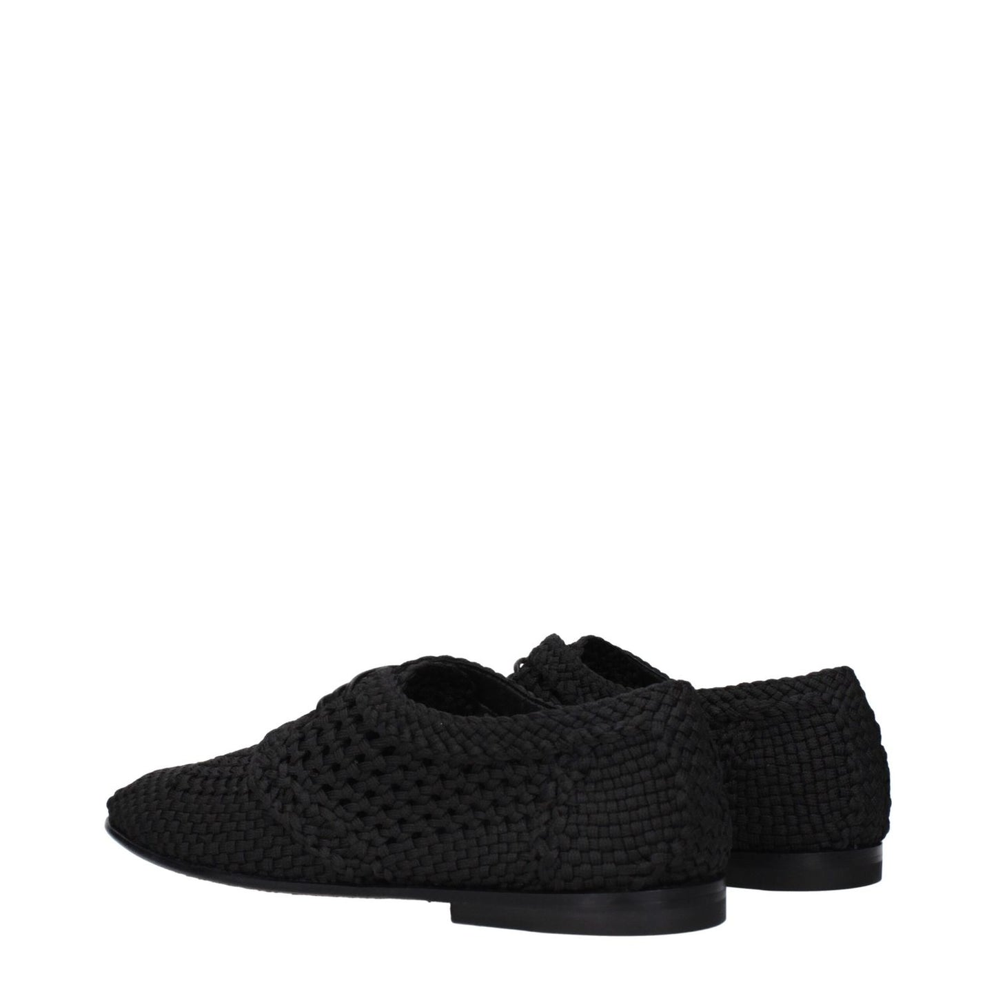 Dolce & Gabbana Black Fabric Oxfords And Derbies