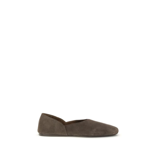 Khaite Brown Calf Leather Bos Taurus Ballet Flats 1728,72470364320,Ballet Flats - Flats - Shoes,Brown,EU36.5/US6.5,EU37.5/US7.5,Flats - Shoes,Khaite,New with tags,Shoes,Women