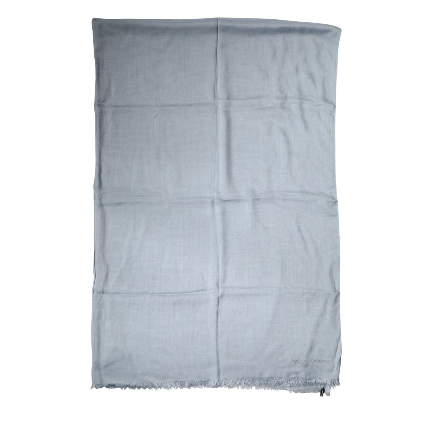 Dolce & Gabbana Light Blue Cashmere Knitted Shawl