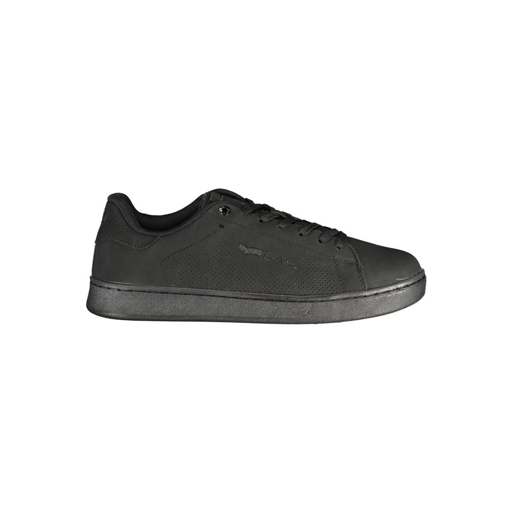 Gas Black Polyurethane Men Sneaker 1728,67403481248,Athletic - Sneakers - Shoes,Black,EU41/US8,EU42/US9,EU43/US10,EU44/US11,EU45/US12,Gas,Men,New with tags,Shoes,Sneakers - Shoes