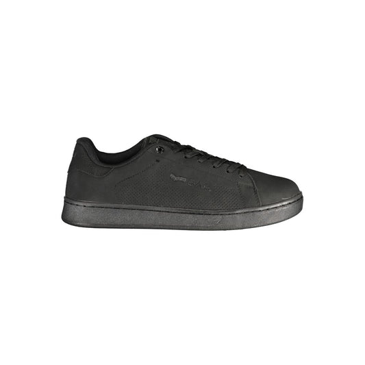 Gas Black Polyurethane Men Sneaker 1728,67403481248,Athletic - Sneakers - Shoes,Black,EU41/US8,EU42/US9,EU43/US10,EU44/US11,EU45/US12,Gas,Men,New with tags,Shoes,Sneakers - Shoes